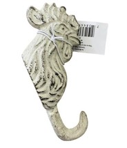 White  Rooster Cast Iron Kitchen Bathroom Wall Coat Towel Hook - £11.06 GBP