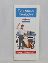 Vintage 1973 Exxon Tiger Tennessee / Kentucky Road Map Happy Motoring - £7.37 GBP
