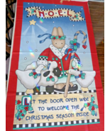 Daisy Kingdom Christmas fabric door panel Bunny Rabbit Noel With Geese 3... - $13.21 CAD