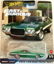 New Hot Wheels Premium Fast &amp; Furious HYP72 Ford Gran Torino Sport 3/5 1:64Scale - $14.80