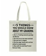 August Grandma Bags Cotton A Freaking Awesome Grumpy Old Woman Canvas Ba... - $24.29 CAD