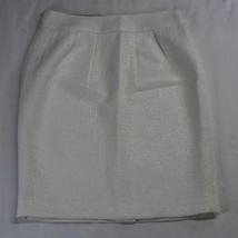 Banana Republic 6 Ivory White Textured Womens Straight Pencil Skirt - £11.94 GBP