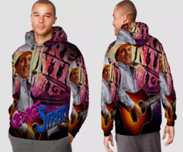 George Strait Cowboy Mens Graphic Pullover Hooded Hoodie - £27.27 GBP+