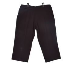 Time &amp; Tru Women&#39;s Knit Pull On Capri Black Pants Size Large 12-14 - $11.34