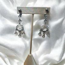 Vintage Delicate Filigree Silver Tone Earrings - Chic! - $167.96 MXN