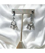 Vintage Delicate Filigree Silver Tone Earrings - Chic! - $165.40 MXN