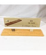 Cribbage Model B-5 Wood Board w/pegs, in original box,Made in Japan-Used. - £7.85 GBP