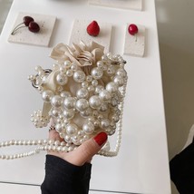 New Luxury Womens Purses Handbags Cute Pearl Beaded Crossbody Bags for Women Min - £26.83 GBP