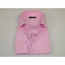 Men's Shirt By CASILA Turkey Cotton Blend Long Sleeves 502000-08 Solid Pink image 3