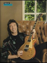 Genesis Steve Hackett Fernandes Les Paul Gold Top guitar 8 x 11 pin-up p... - $4.23