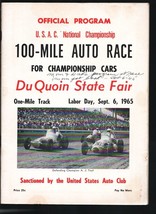 Du Quoin State Fair Speedway USAC Auto Race Program 9/6/1965-Championship Car... - £50.84 GBP