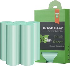 Compostable Trash Garbage bags,AYOTEE 13-15 Gallon Tall Kitchen Trash Bags,Heavy - £36.98 GBP