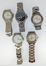 Lot of 3 Lorus Men&#39;s Quartz Sport Watches Stainless Steel Vintage 1990s ... - $58.41