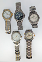 Lot of 3 Lorus Men&#39;s Quartz Sport Watches Stainless Steel Vintage 1990s ... - £46.15 GBP