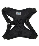 Wrap and Snap Solid Black Choke Free Harness with 4 Way Adjustment Sizes... - $19.99