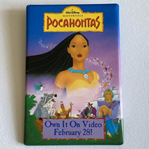 1996 Disney Pocahontas VHS Video Release Masterpiece Collection Promo Pin Button - £15.88 GBP