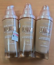 No Tops~3 PK L&#39;Oréal Paris TrueMatch Lumi Luminous Foundation W3 Nude Be... - $311.47 MXN