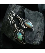 Vintage Style Handcrafted Sterling Silver &amp; Opal Earrings NEW in Gift Box - $67.87 CAD