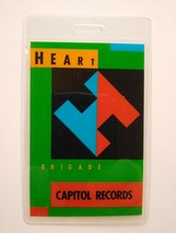 Heart Brigade Backstage Pass Original 1990 Rock Pop Music Concert Tour L... - $18.05