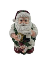 Vintage JC Penny Holiday Novelty Cookie Jar Santa Elf with Gift List JCP  - $49.45