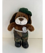Vintage Russ Dog Tags Brown Plush Toy Camo Camouflage Pants Hat &amp; Boots - $22.96 CAD