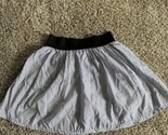 Brandy A Line Mini Skirt Elastic Waist Blue White Striped Lined Size Sma... - £9.77 GBP