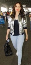 Hidesoulsstudio Silver Women Real Leather Jacket - £242.18 GBP