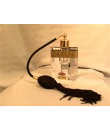 MAGNIFICENT MOSER VERY HEAVY CRYSTAL PERFUME ATOMISER GOLD AMAZONIA BORDER - $1,450.00