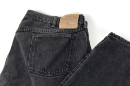 Vtg WRANGLER Rugged Wear Black Denim Jeans 44X31 Made In USA Westerncore cowboy - £23.36 GBP