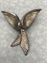 Vintage Silver Tone Flying Bird Pin Brooch Estate Fashion Jewelry KG - $184.34 MXN