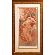 &quot;AUTUMN&quot; by ALPHONSE MUCHA, Print Signed and Numbered - $3,742.35