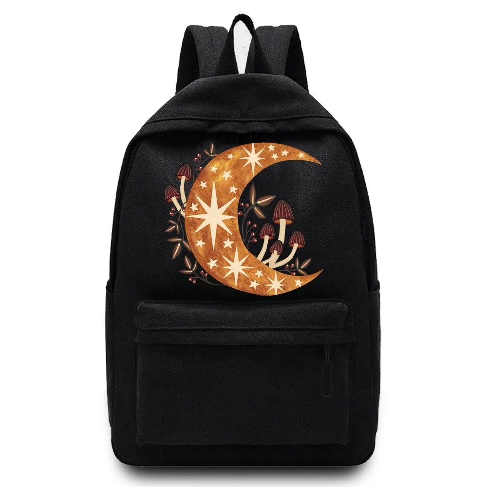 New Korean Backpack Version Mushroom Printed Middle School Student Schoolbag Cas - £60.07 GBP