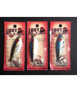 Lost Loot 1.6 oz Blue Trolling Casting Fishing 2.5&quot; Spoon Lot (Qty 3) NEW - £10.79 GBP