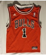 Derrick Rose Jersey Youth M Chicago Bulls #1 Red Adidas - £22.30 GBP