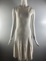 NWD Zac Posen Womens Sleevless Fit &amp; Flare Dress White Size M - £159.72 GBP