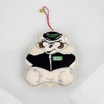 Dayton Hudson SANTA BEAR Bully 1989 Felt Felted Stuffed Plush Xmas Ornam... - $29.69