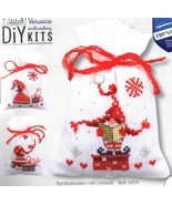 DIY Vervaco Christmas Gnomes 2 Potpourri Gift Bag Holiday Cross Stitch K... - £19.99 GBP