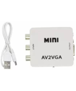 AV RCA to VGA Video with Audio to PC HDTV Converter AV to VGA Converter Box - $5.94