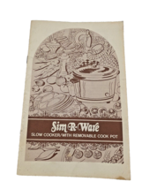 Sim R Ware Slow Cooker Recipe Booklet Vintage Sim-R-Ware Recipes Pork Chops Lamb - £13.85 GBP