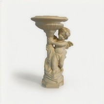 VINTAGE CERAMIC CHERUB COMPOTE PEDESTAL Planter Candle Holder - £11.27 GBP