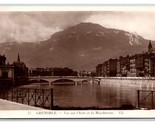 RPPC View of Isère and the Alps Grenoble France UNP Postcard Z4 - $3.91