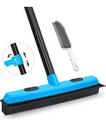 Jehonn Rubber Broom Carpet Rake Brush For Pet Hair With Squeegee, 52.8, ... - $54.86 CAD