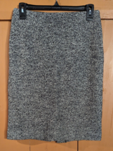 Ann Taylor Skirt Womens 2 Gray Multi Tweed Lined Pencil Straight Wool Blend Zip - £11.49 GBP
