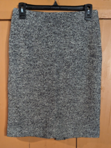 Ann Taylor Skirt Womens 2 Gray Multi Tweed Lined Pencil Straight Wool Blend Zip - £11.07 GBP