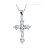 0.5Ct Round Simulated Diamond 925 Sterling Silver Cross Pendant Mothers ... - €43,61 EUR