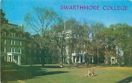 Swarthmore Pennsylvania College Coeds IN Anteriore Di Parrish Hall Cartolina c19 - £5.96 GBP