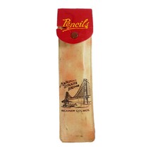 Vtg Mackinac Straits Bridge Island MIchigan Pencil Pouch Souvenir Antique - $183.74 MXN