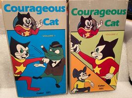 Courageous Cat Volumes 1 &amp; 2 VHS *Pre-Owned/Tested w/Pictures* Bkshds - $14.99