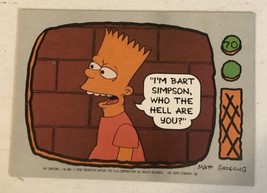 The Simpsons Trading Card 1990 #70 Bart Simpson - £1.54 GBP