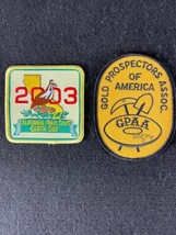 Lot of 2 Vintage Embroidered Patches &quot;Gold Prospectors&quot; + 2003 Earth Day - £8.22 GBP